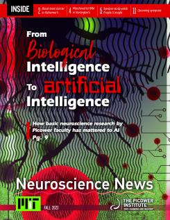 Newsletter cover says "From Biological Intelligence to Artificial Intelligence"