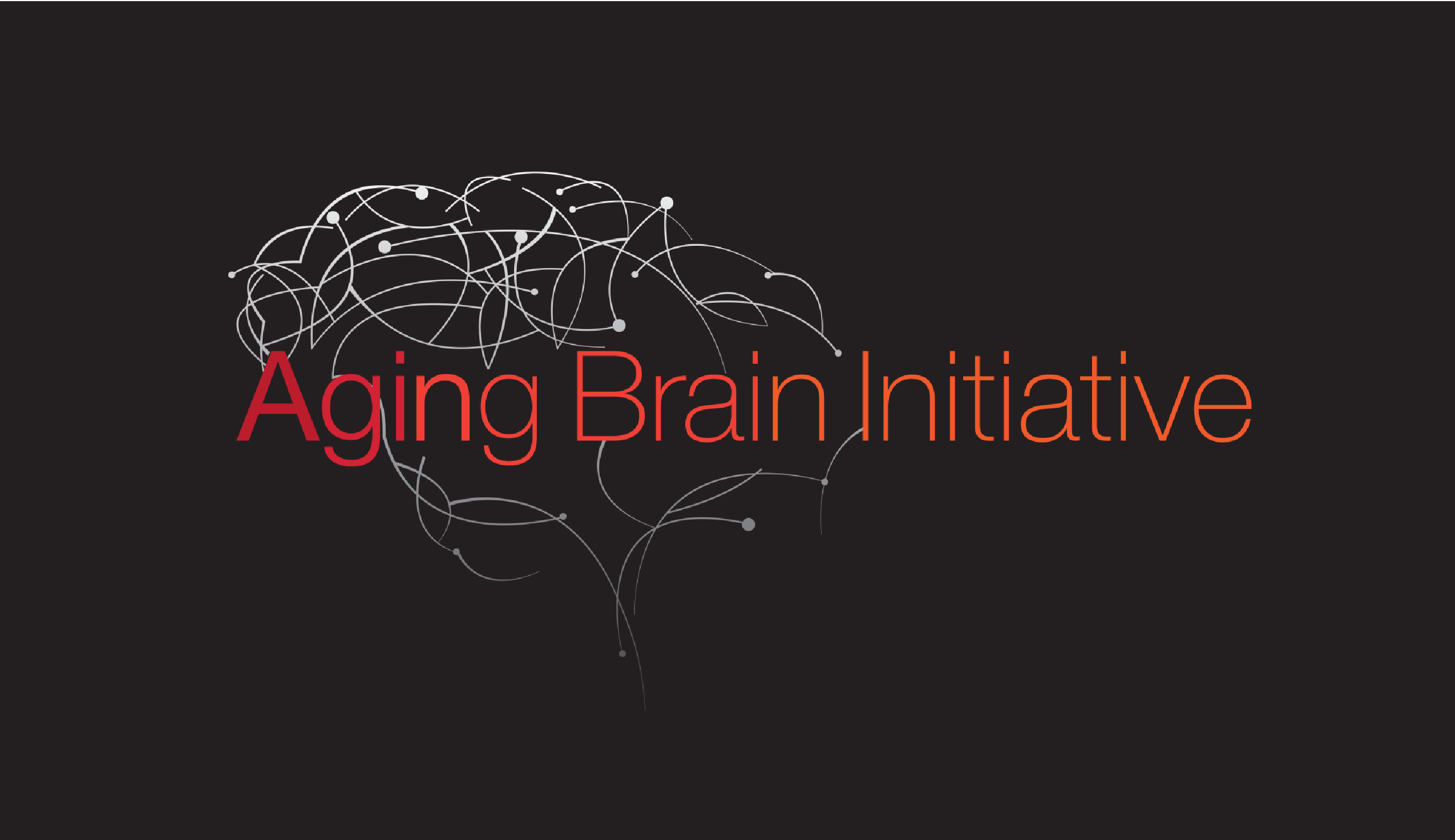 The Aging Brain Initiative logo on a black background