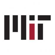 The MIT logo where the vertical stem of the i is maroon and the rest of the lettering is black on a white background
